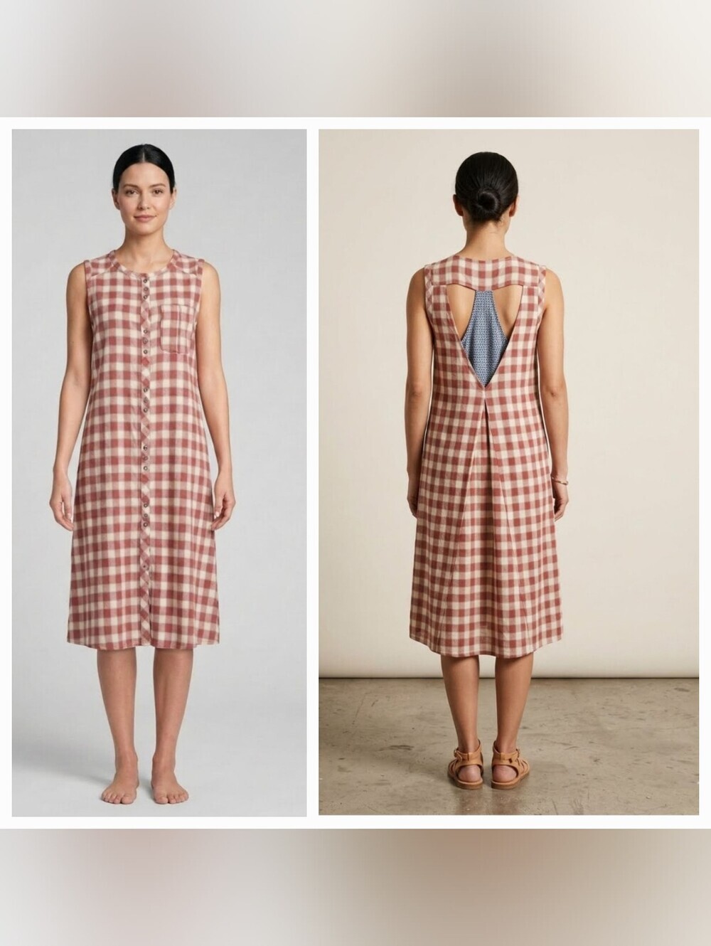Anthro Aratta Silent Journey Plaid Midi With Crochet Lace Back, VGUC, Size S